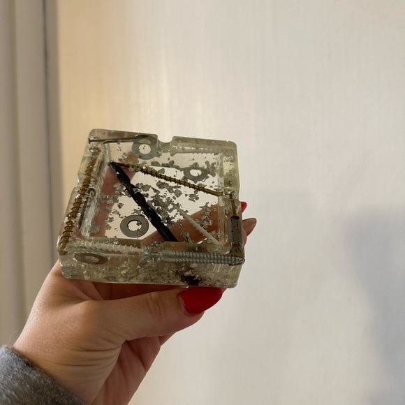 Custom Dads Bf Husband Mechanic Ashtray & Matching Coaster - Picture 3 of 7